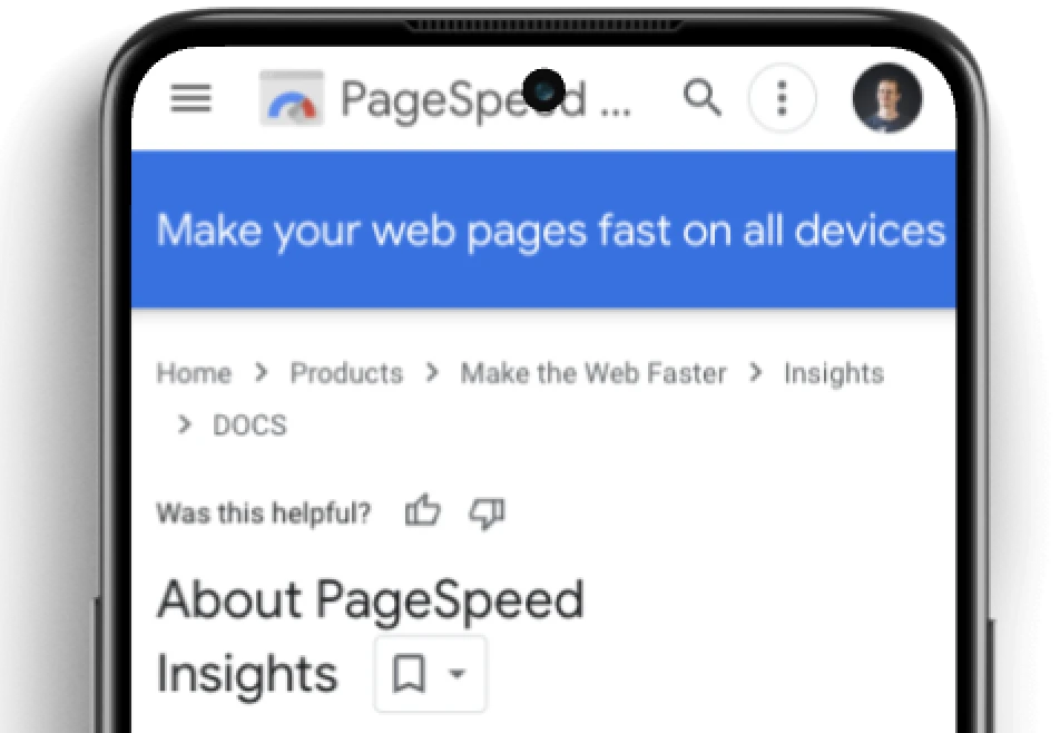 The Google Developers website wraps breadcrumbs on multiple lines