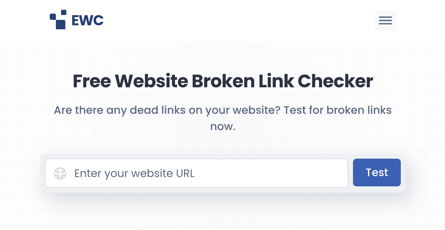 Screenshot of the ExcellentWebCheck broken link checker