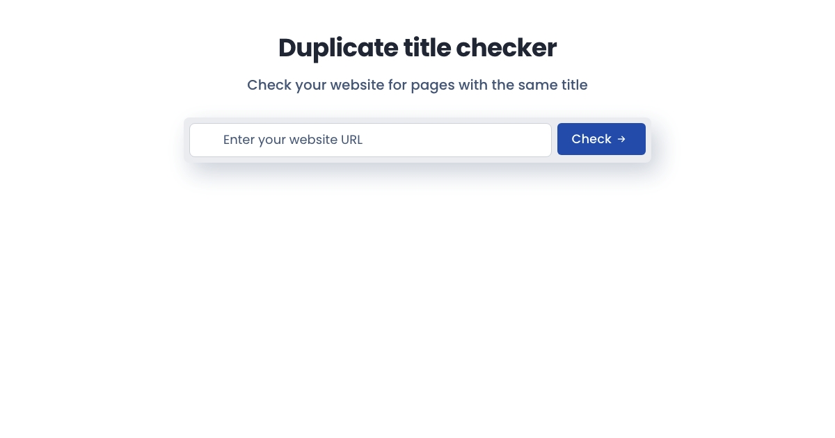 Free duplicate title checker for your website